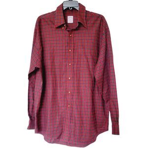 Brooks Brothers Red Plaid Cotton Button-down Shirt